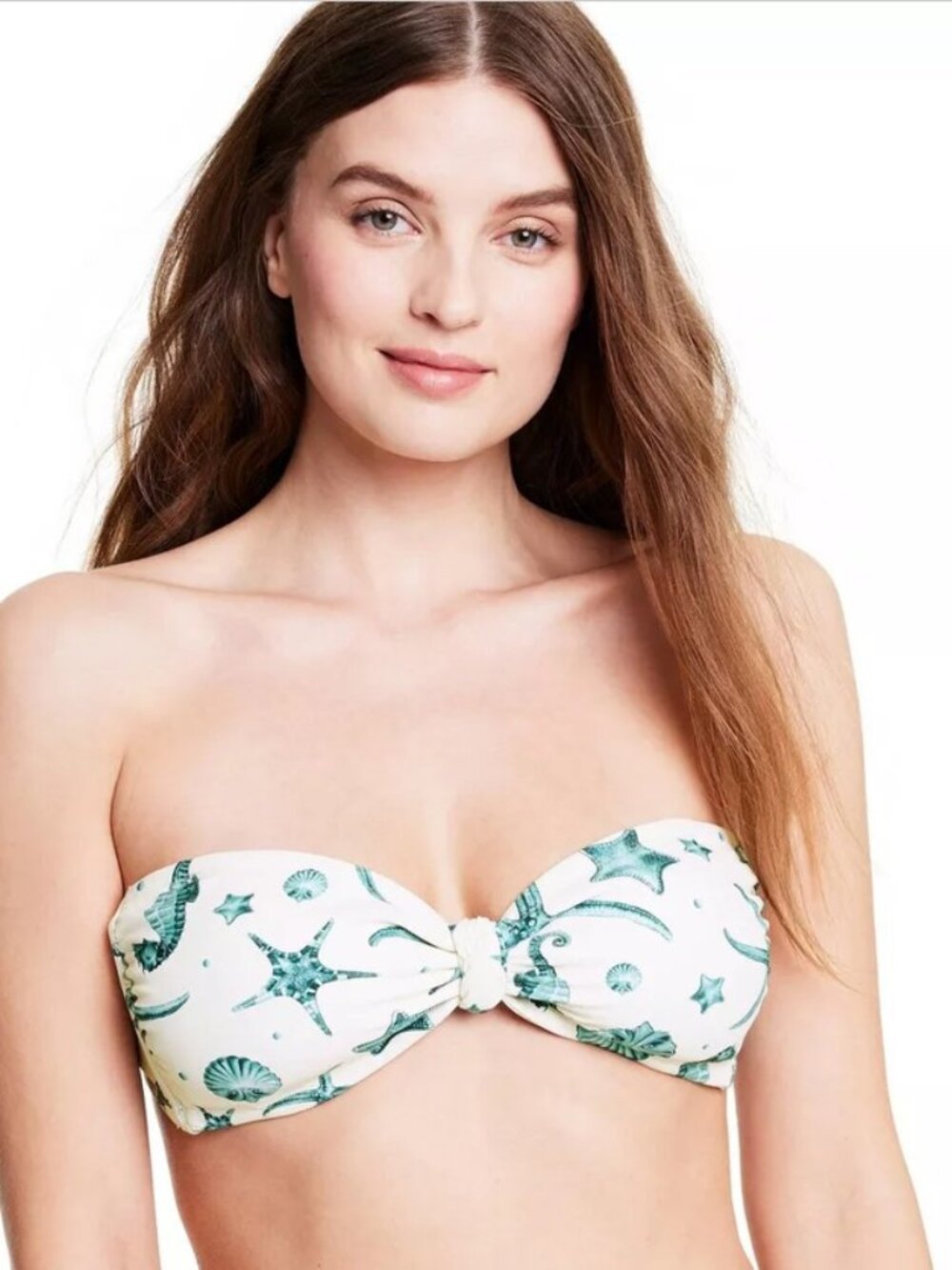 Agua Bendita x Target Seahorse Print Strapless Bandeau Bikini Top, XS